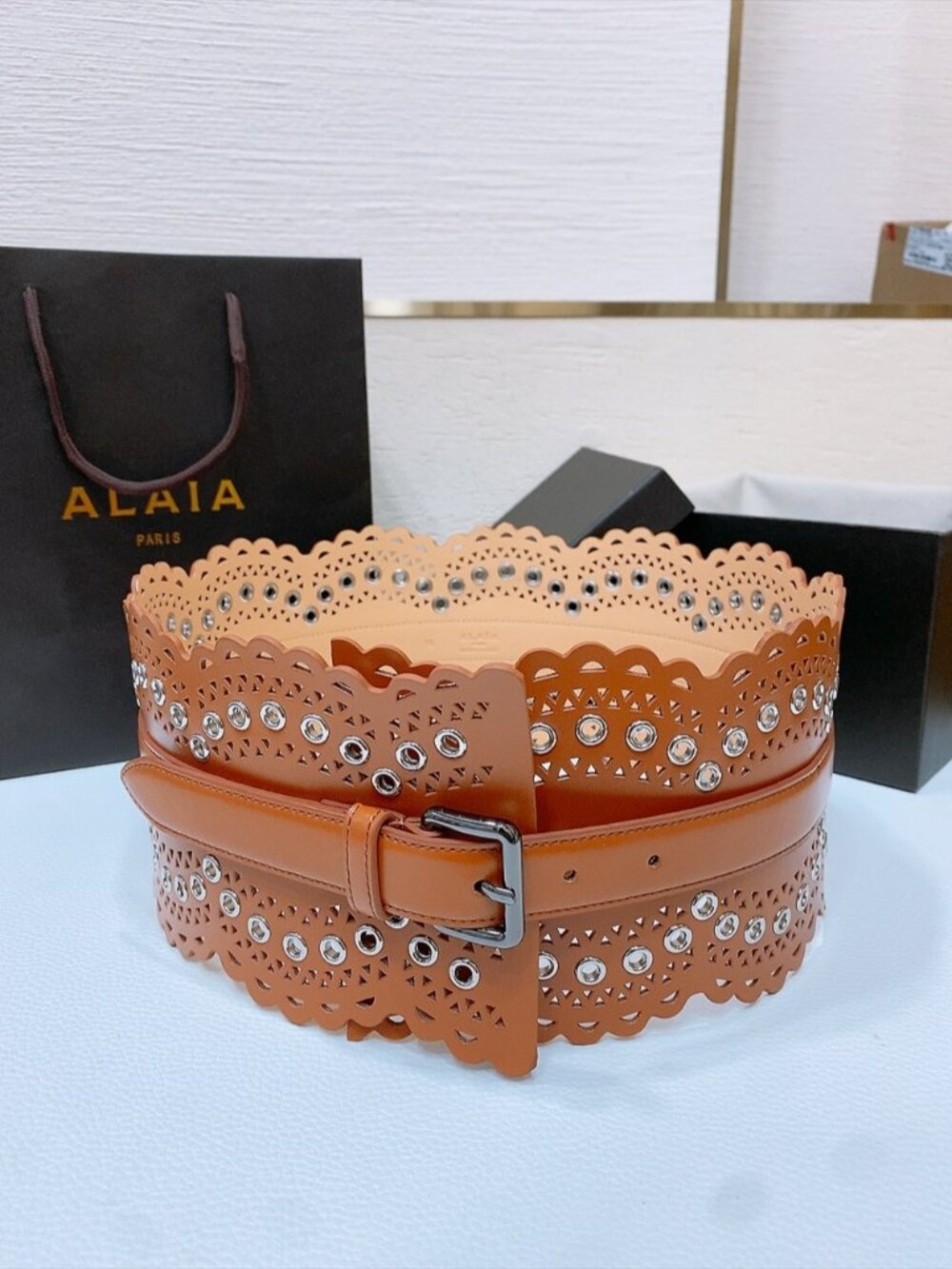 Alaia Women's Brown Belt size 90